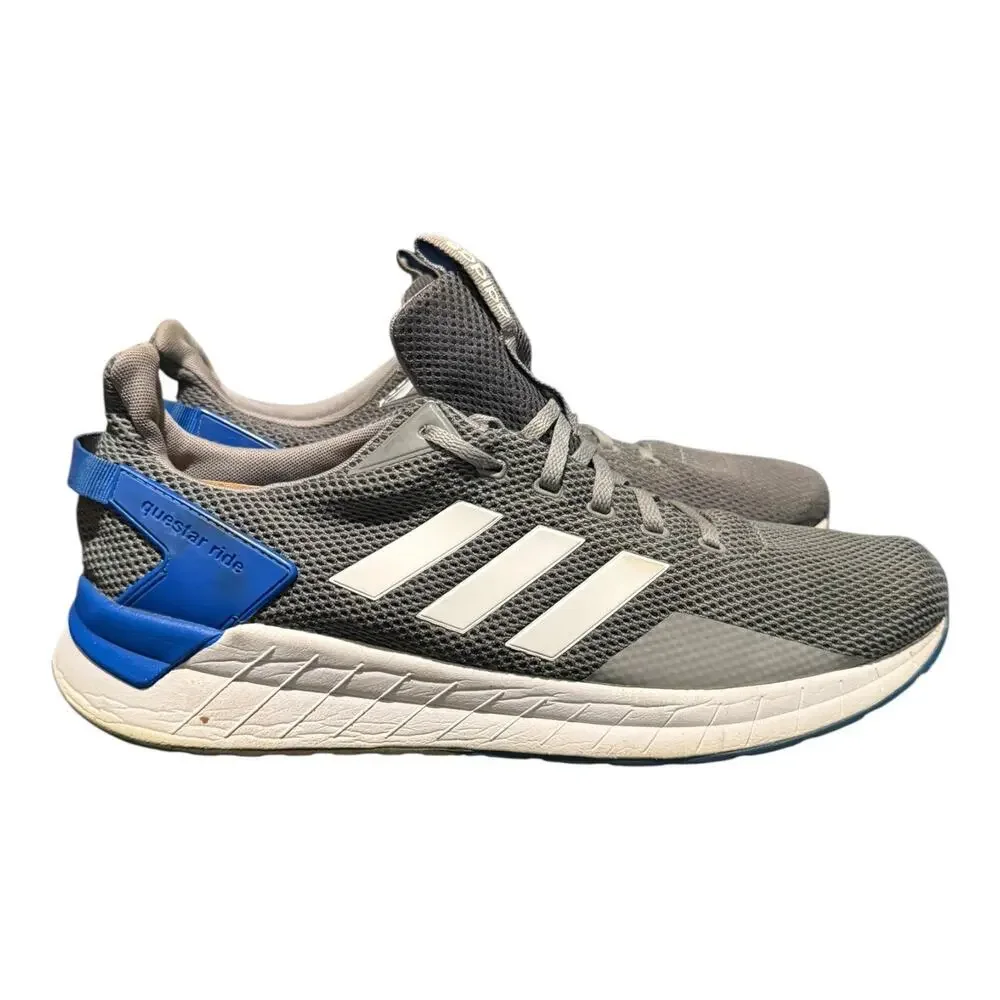 Adidas Questar Ride Men's Size 13 Gray Blue Athletic Running Sneakers